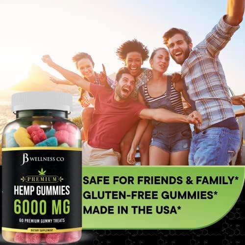 JB Wellness Co 6000mg hemp gummies 2 pack packaging
