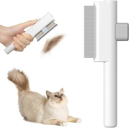 Marchul cat comb front view self cleaning pet grooming brush