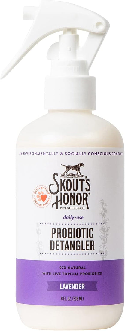 Skout's Honor Probiotic Pet Detangler Spray - Hydrating & Conditioning with Avocado Oil, 97% Natural, Paraben & Sulfate-Free, softens for a More brushable Coat, Daily Use, 8oz, Dog of the Woods - Image 10