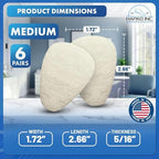 Close up of the breathable wool felt texture of Hapad Morton's neuroma pads.