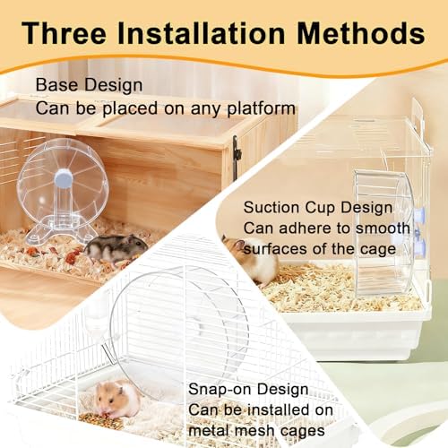 Stinzgie pet exercise spinner mounted directly onto wire cage bars side profile