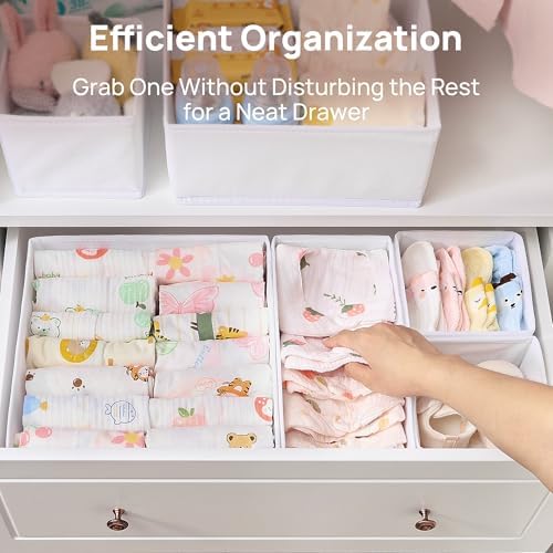 Vtopmart closet drawer dividers for baby socks and onesies