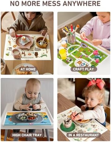 Close up of the happy zoo animal drawings on the twelve by eighteen inch baby mat.