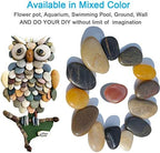 Decorative pebbles styled in indoor plant pot