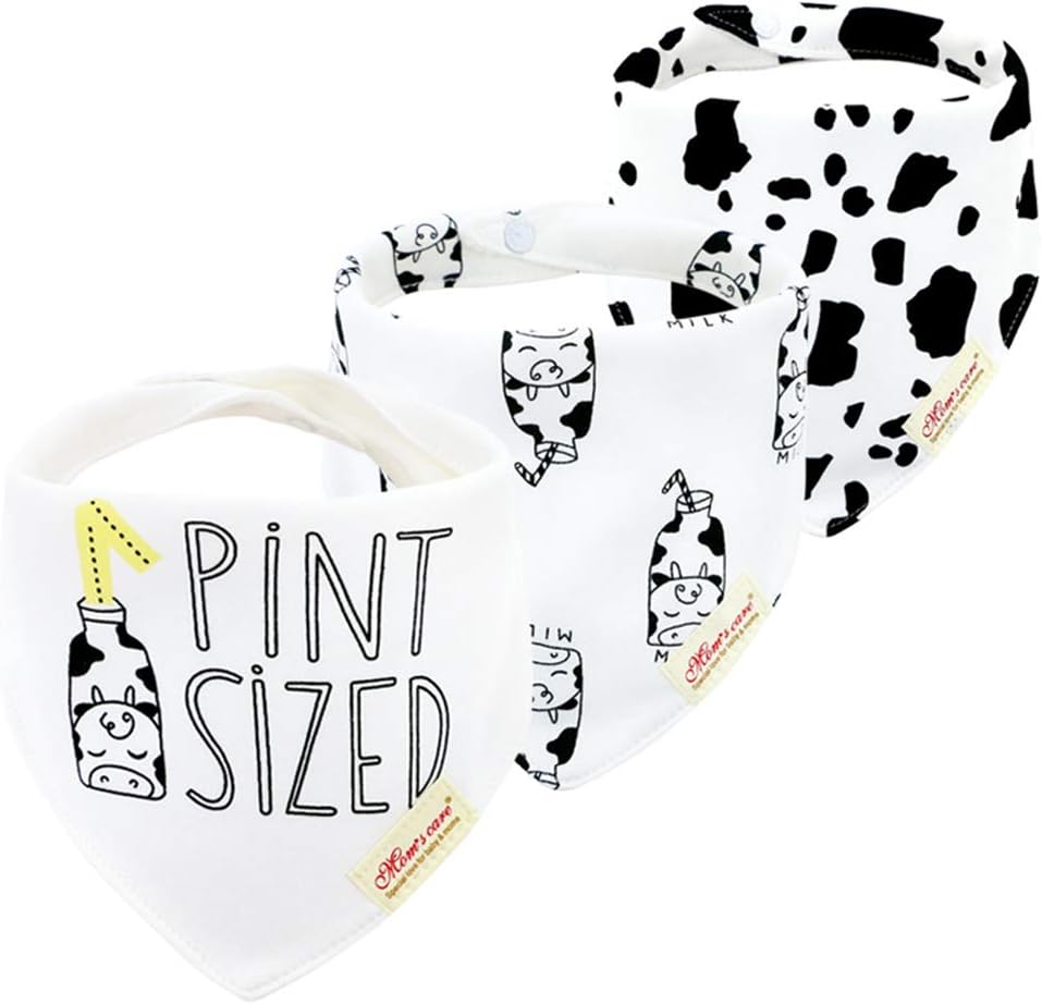 JN&LULU 3 pack newborn baby bandana bibs front view