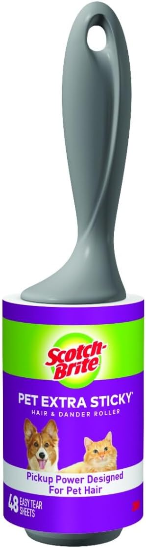 Scotch-Brite Pet Extra Sticky Lint Rollers 4 Rollers 48 Sheets Per Roller 192 Sheets Total - Image 13