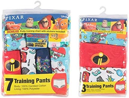 Disney Pixar potty training success chart with reward stickers for positive reinforcement.