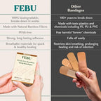 Hypoallergenic and PFAS free flexible fabric bandage strip being applied to sensitive skin
