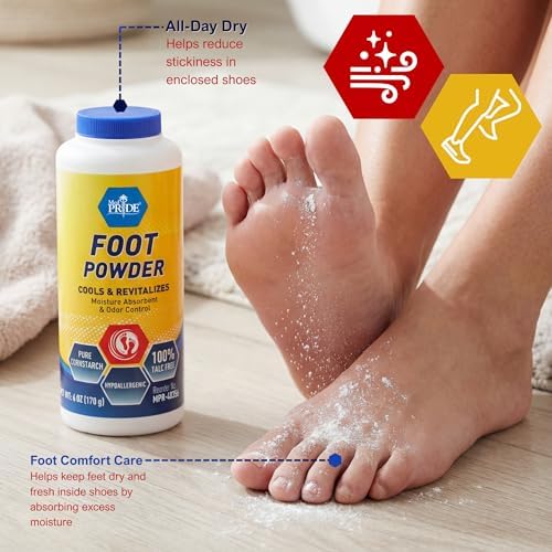 Authentic USA imported Med Pride foot powder pack of 3 total 18 ounce.