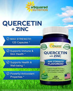 ASquared Nutrition Quercetin supplement back label ingredients