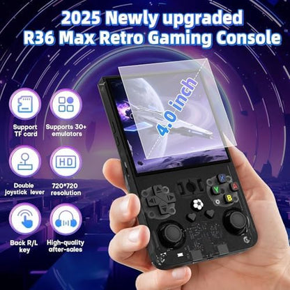 AQHH R36MAX portable gaming console 4.0 inch IPS screen display