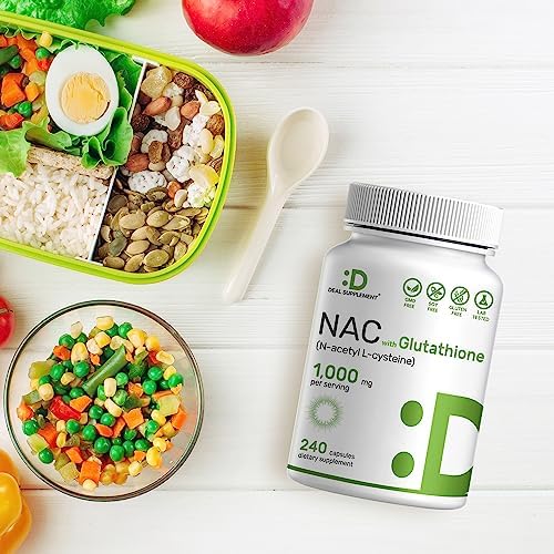 DEAL SUPPLEMENT NAC Supplement (N-Acetyl Cysteine) 1,000mg Per Serving with Reduced Glutathione, 240 Capsules – Antioxidant Support for Immune Health, Lung, & Liver Function - Image 6