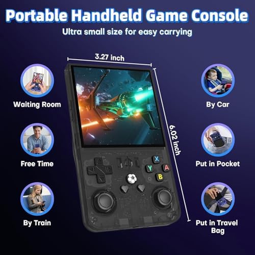 Close up of AQHH R36MAX gaming console buttons and d-pad
