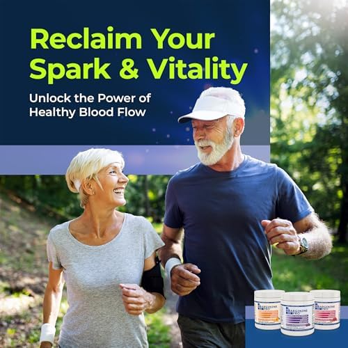 L-Arginine Pro dietary supplement jar with glass of water