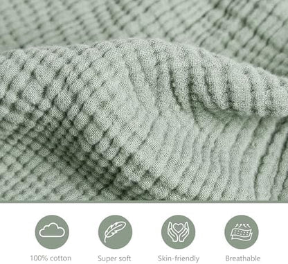 2 Pack Muslin Nursing Cover for Breastfeeding, Soft & Breathable 100% Cotton Breastfeeding Cover up - Image 3