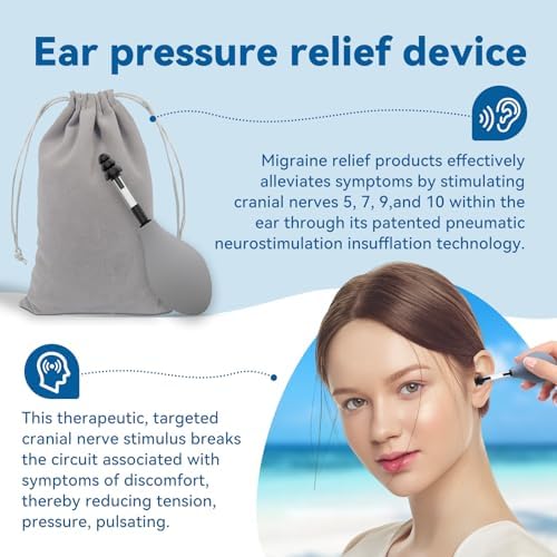 Side profile of the matte grey tinnitus relief device highlighting the ergonomic travel-friendly build.