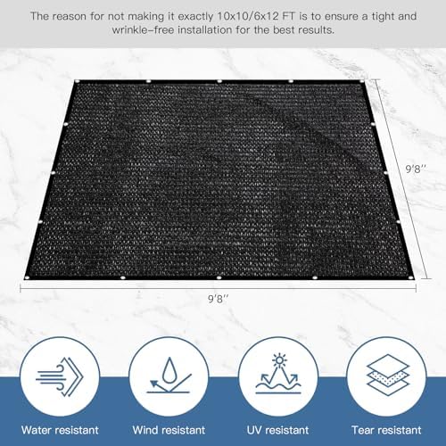 Heavy duty high density polyethylene outdoor kennel shade tarp material texture