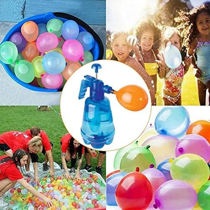 Hlonon multi color water balloons showing the variety of blue green yellow pink purple red and orange shades