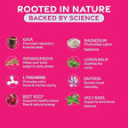 Berry flavored kava drink mix powder being poured into sparkling water