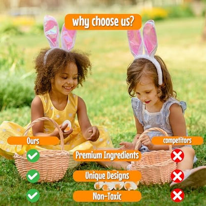 Fun Express clear easter eggs containing yellow slime yolk for non candy hunt fillers