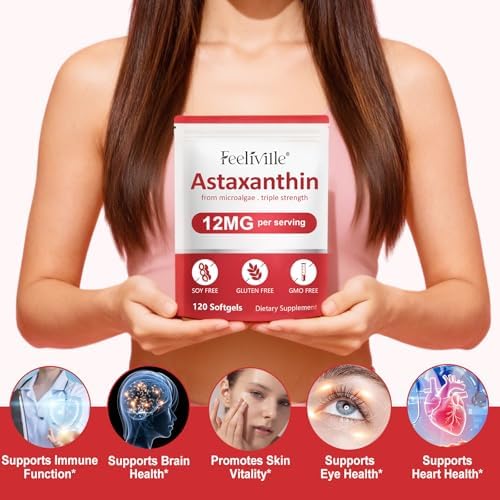 Vofank natural microalgae astaxanthin supplement facts label details