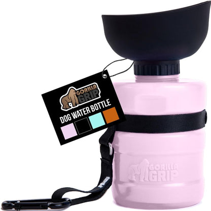 GORILLA GRIP Dog Water Bottle, Portable Water Bowl Dispenser for Dogs, 12 oz Leak Proof Pet Travel Squeeze Bottles Food Grade Silicone, Pet Stocking to Go Puppy Essentials, Black - Image 10