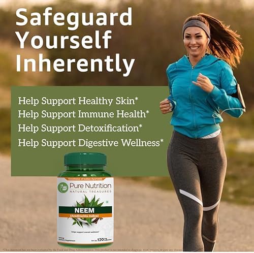 Pure Nutrition Neem 120 capsules daily wellness supplement