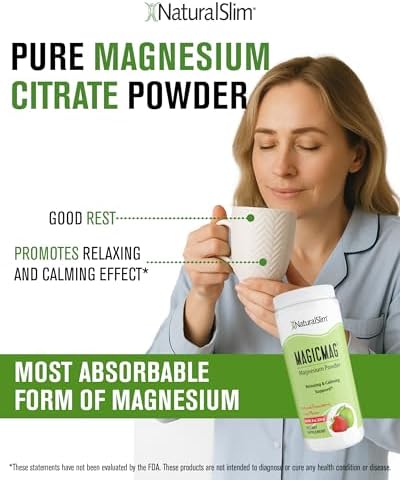 NaturalSlim MagicMag magnesium drink mix packaging showing usage directions