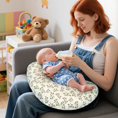 Two pack muslin nursing pillow covers for babies