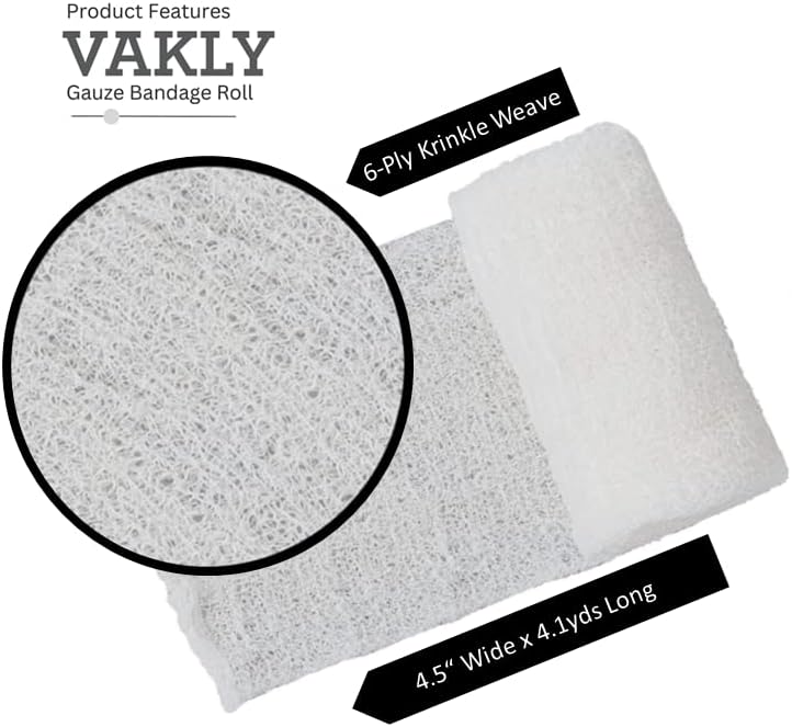 Vakly latex free sterile individually wrapped gauze bandage rolls array