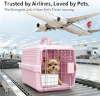 Rizzari secure pet travel crate with latching steel wire door