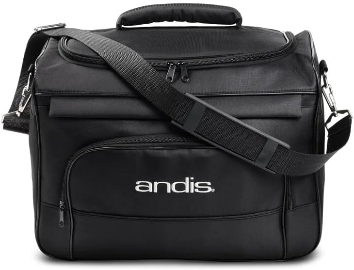 Andis Grooming Tool Tote Bag front view showing brand logo and storage compartments