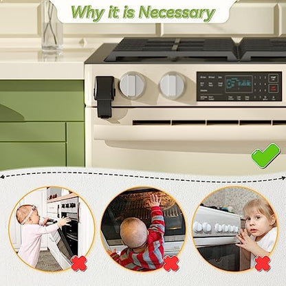 Safelon oven door lock childproofing mechanism details