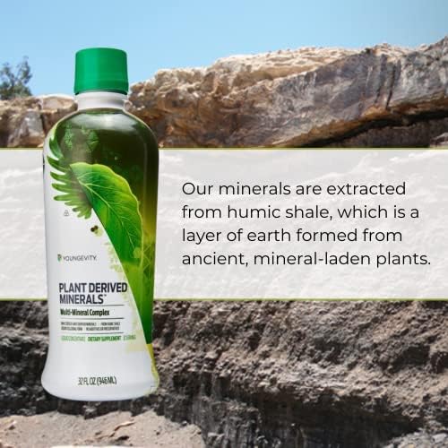 Youngevity Plant Derived Minerals dietary supplement facts panel showing 77 trace minerals