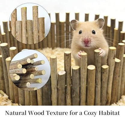 Bendable Hamster Bridge with Cage Platform, Approx. 12 in Wooden Fence for Hamster Cage Accessories, Flexible Pine Ladder Divider for Syrian Dwarf Hamster, Gerbil, Rat & Mouse - Image 3