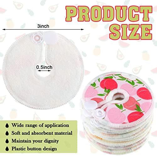 Close up of plastic snap button on reusable cotton feeding tube pad
