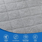 Coldwind changing pad liner gray quilted texture close-up