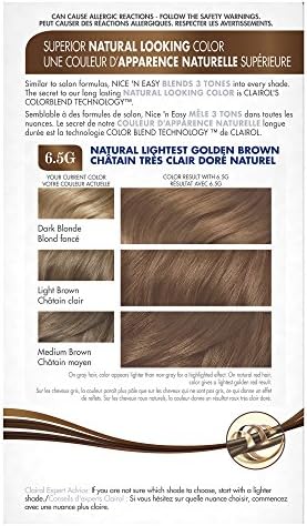 Clairol Nice n Easy hair dye packaging displaying 100 percent gray coverage and 8 week long lasting performance