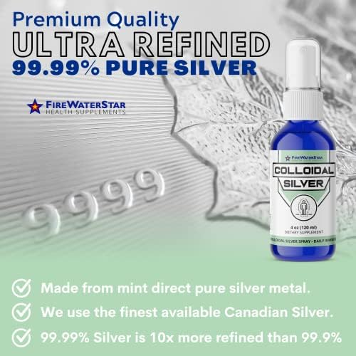 Firewaterstar health supplements pure silver spray close up