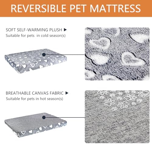 VANKEAN high density foam dog pad showing zippered removable cover structure