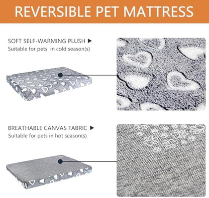 VANKEAN high density foam dog pad showing zippered removable cover structure