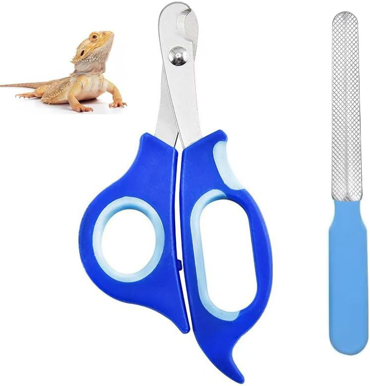 Surrme stainless steel bearded dragon nail clippers front view for reptile grooming.