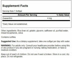 Swanson Zeaxanthin 4 mg 60 softgels supplement facts label nutrition panel