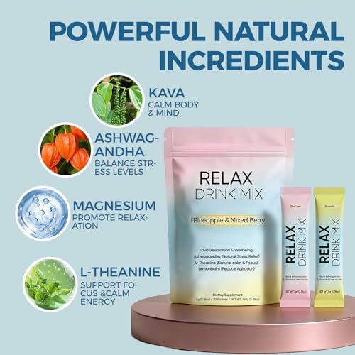 Tuvaaz relax calming formula nutritional facts and active ingredients label view.