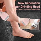 Hoxida portable pedicure kit showing interchangeable grinding heads and USB cable