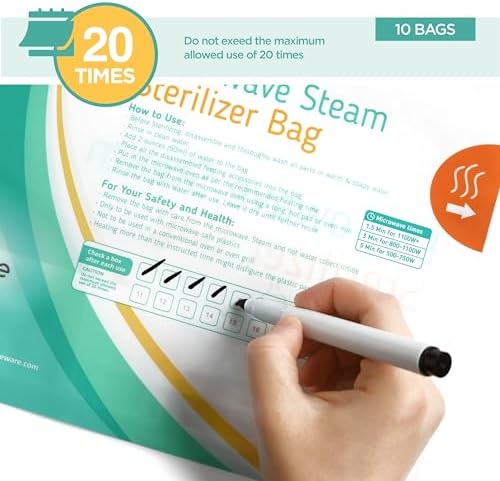 Portable travel sterilizer bag folded in diaper bag