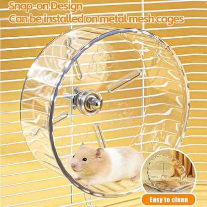 Durable bite resistant PET plastic base of a premium imported hamster wheel.