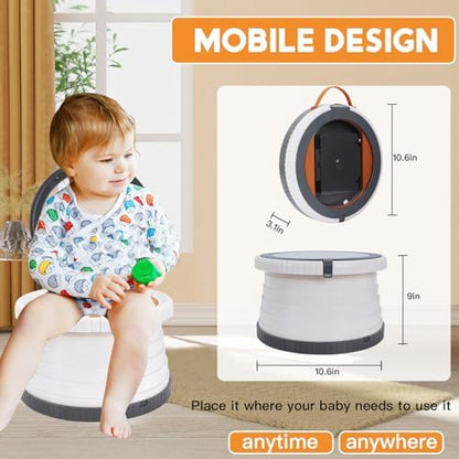SunnySmile portable toilet inside included travel bag
