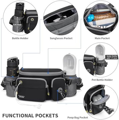 Tudequ 4-in-1 leash used as a car seat belt restraint