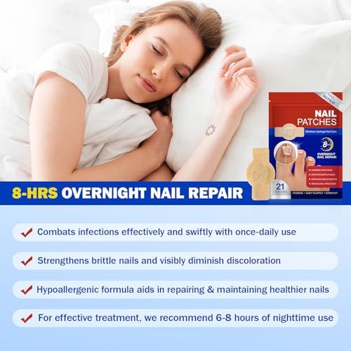 Step by step application guide showing how to peel and seal the extra strength nail patch.